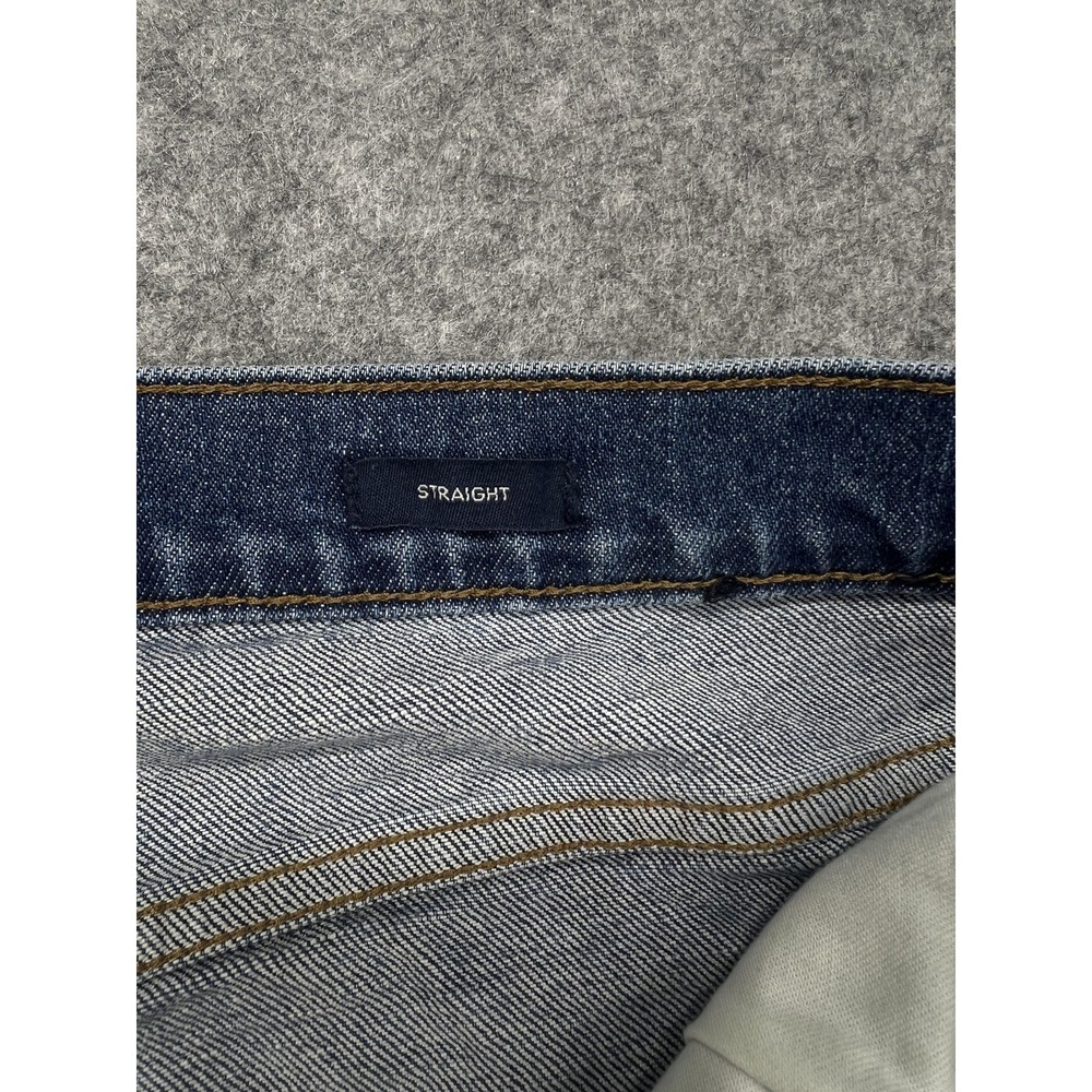 J.Crew Flex Straight Jeans Mens 34x28* Blue Selvedge Denim Stretch Medium Wash - Picture 7 of 15